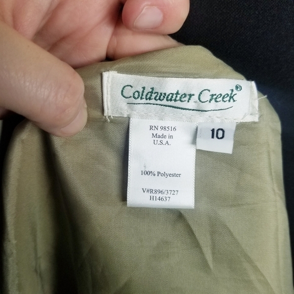 Coldwater Creek‎ Size 10 Long maxi dress Sleeveless tank Floral Tan split Back - Picture 9 of 11